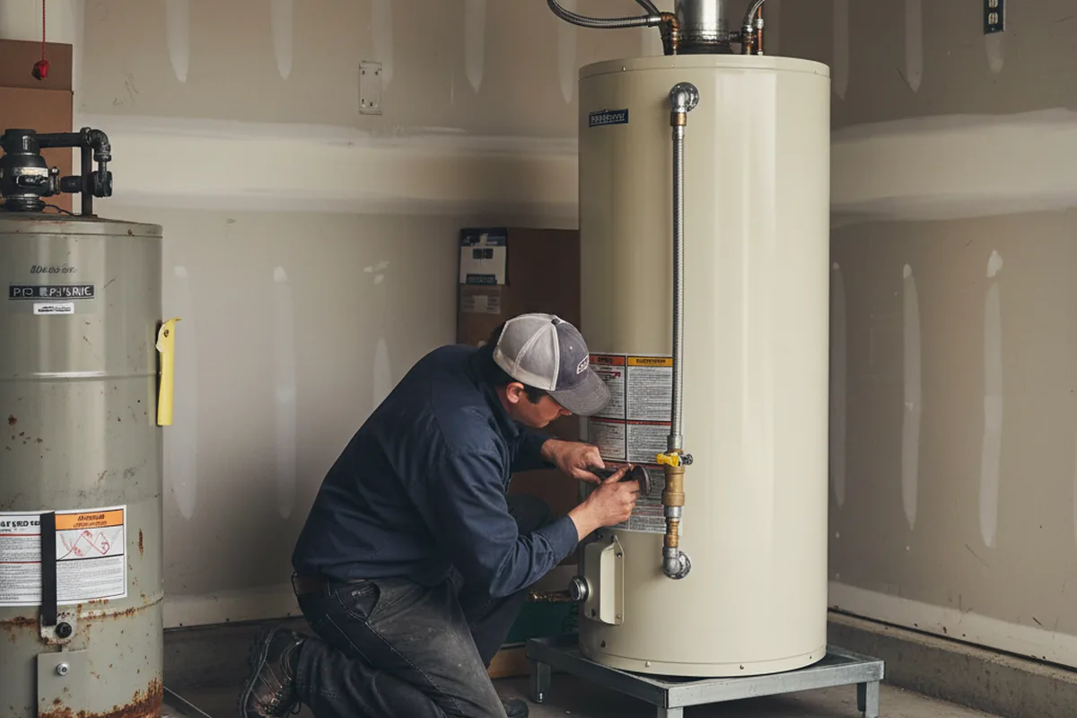 Water heater and shutoff valve replacement in Harrison Township